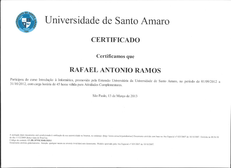 I.T Certificate